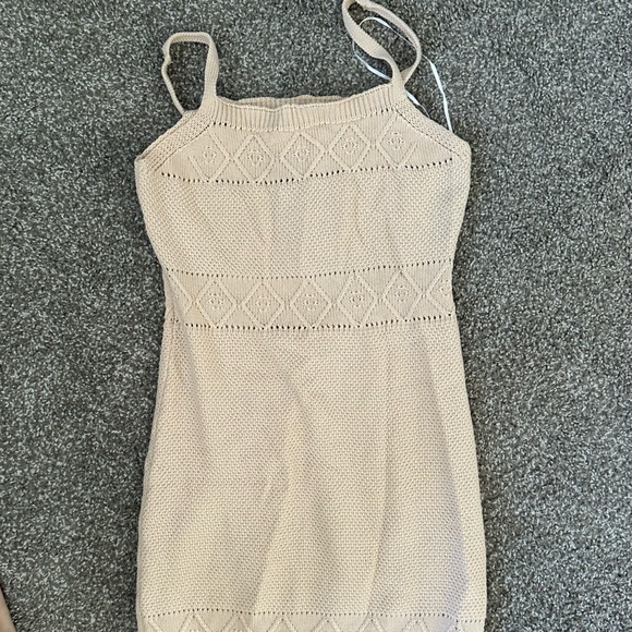 VENUS RETROGRADE KNIT DRESS BEIGE - Picture 5 of 5